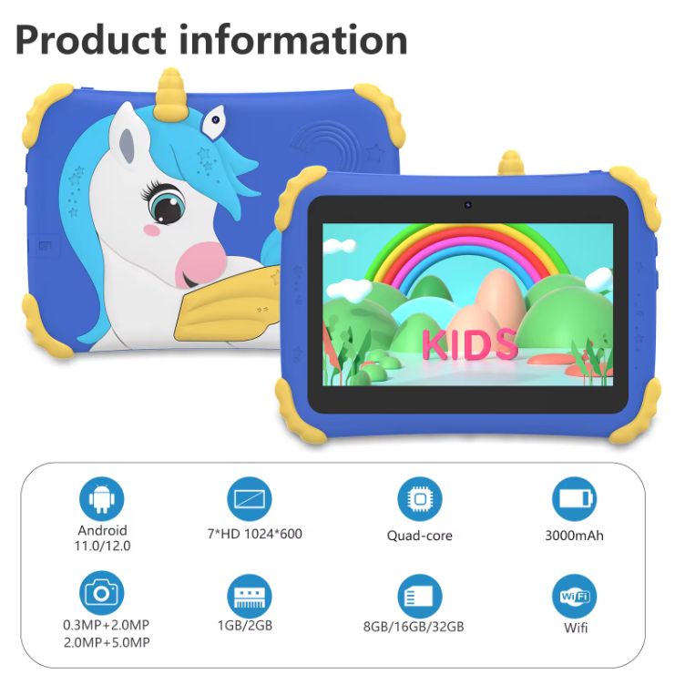 Kids 7 Unicorn Wifi Educational Tablet