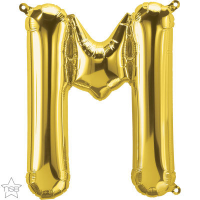 34 INCH FOIL GOLD LETTER M 1CTP