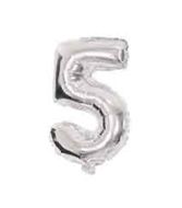 37 INCH AIR-HELIUM SILVER FOIL BALLOON 5 1CTP