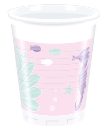 PARTY UNDER THE SEA PLASTIC CUPS 200ML 8CT