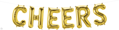 16 IN FOIL CHEERS GOLD AIR FIRLLED 1CTP