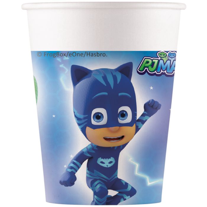 8 Piece PJ Masks Paper Cups 200ml