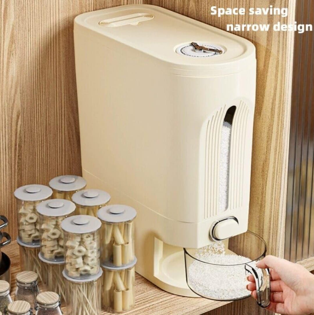 Juflix Rice Dispenser With Measuring Cup
