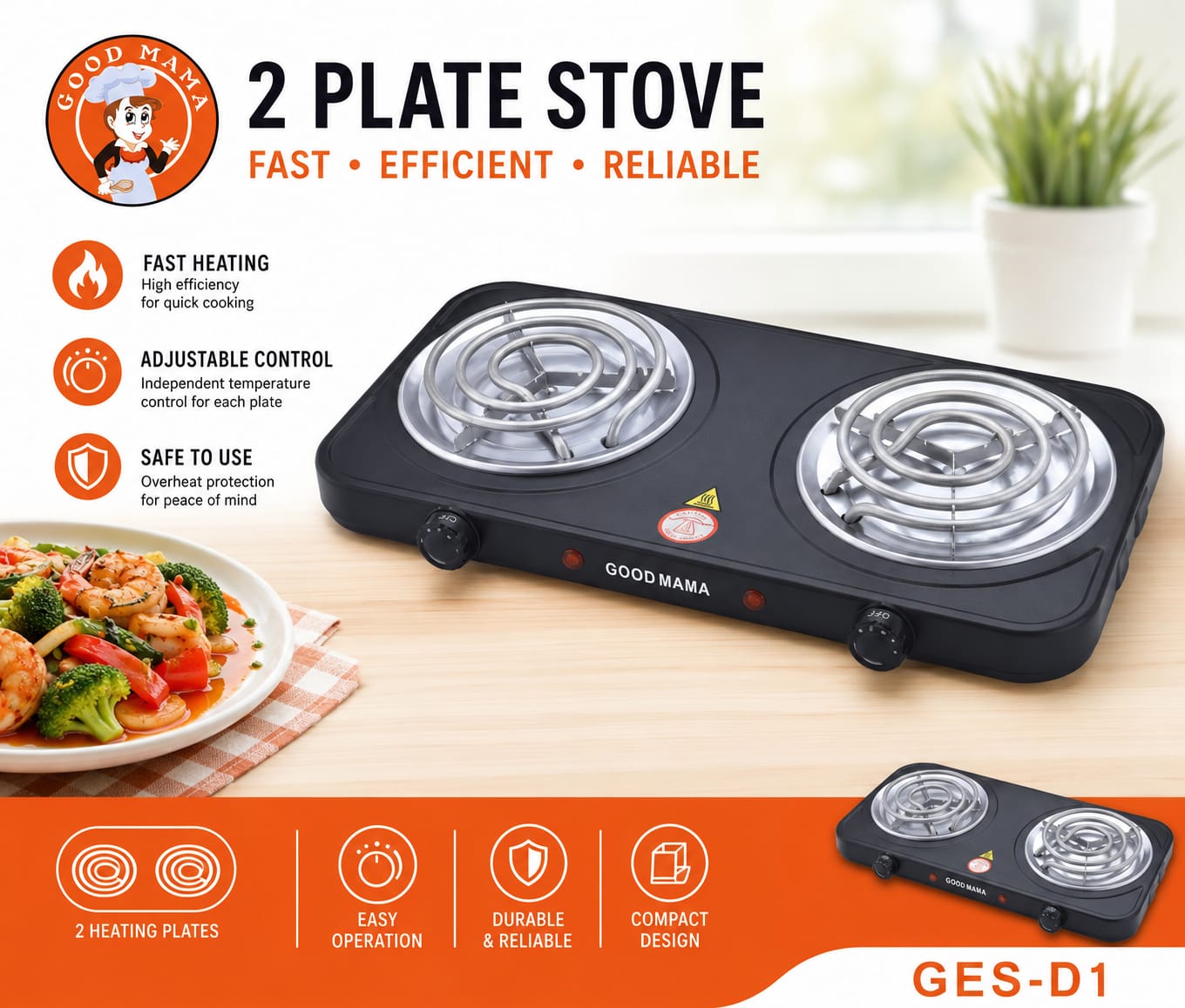 2 Plate Stove