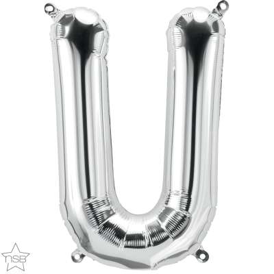 34 INCH FOIL SILVER LETTER U 1CTP