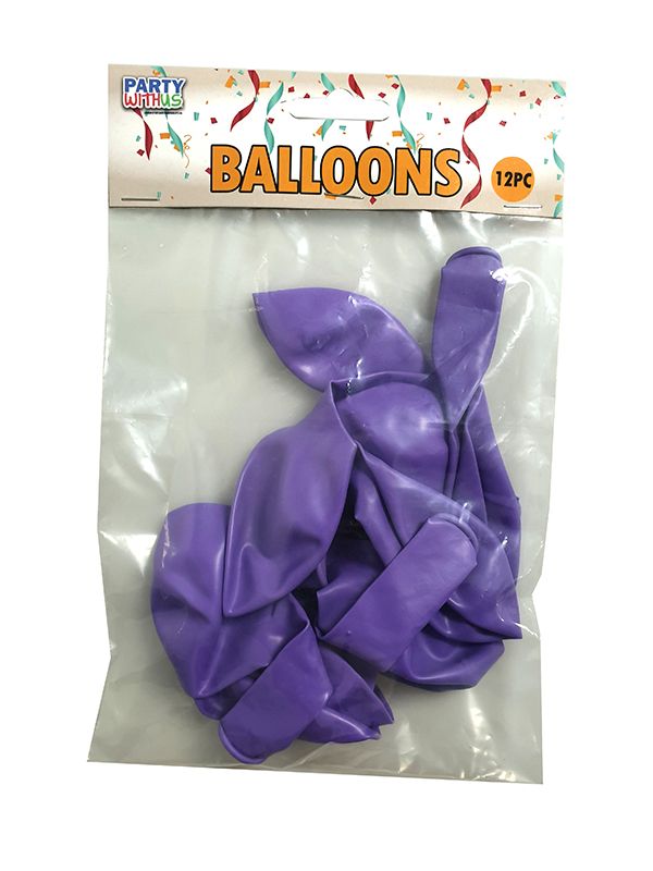 12 INCH LATEX STANDARD LILAC 12CTP