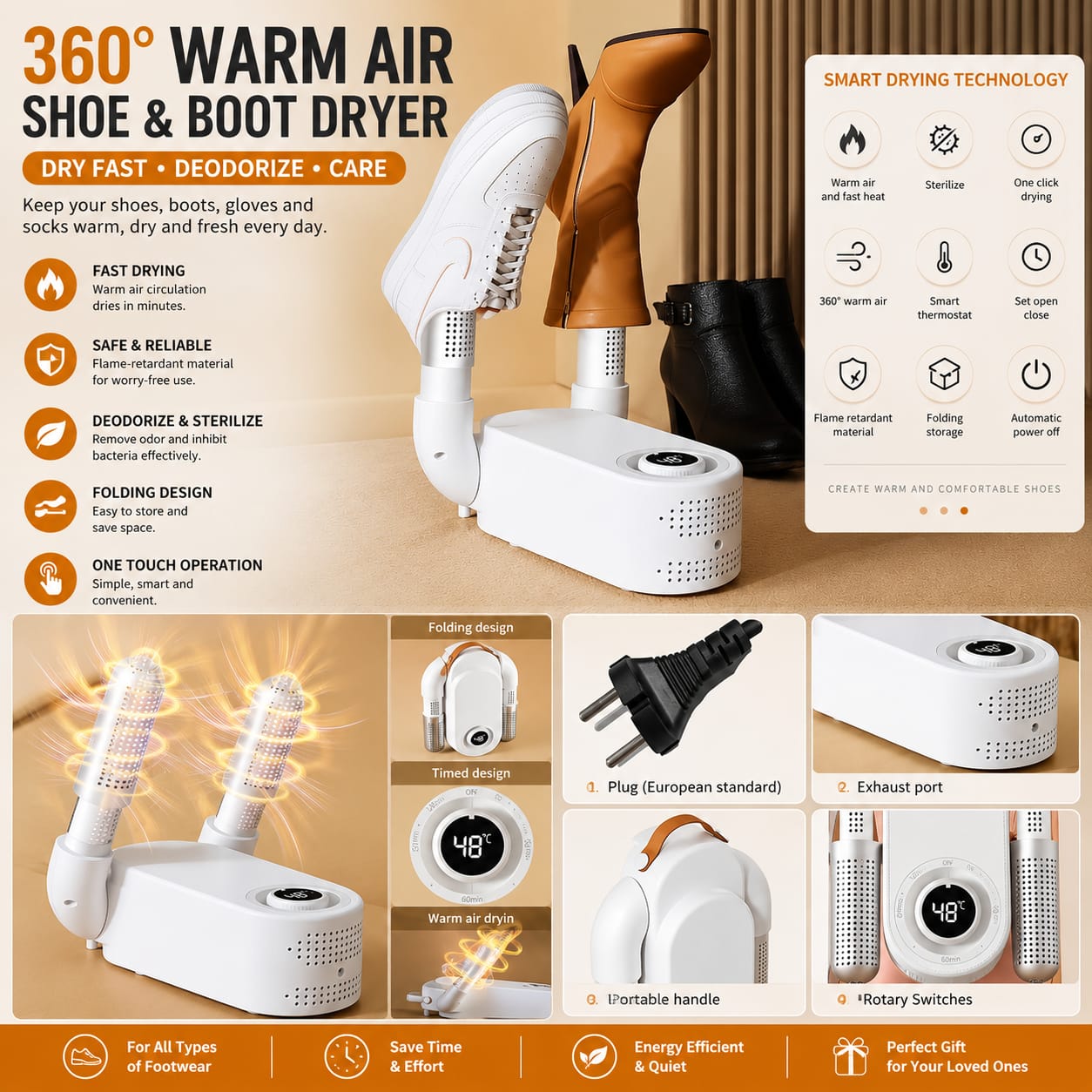 Anti Bacterial Shoe Dryer