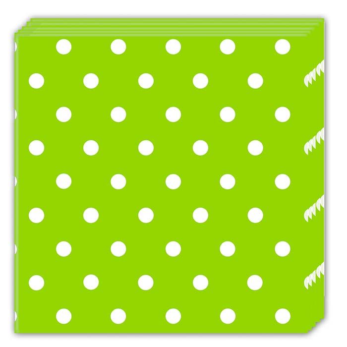 NAPKINS GREEN DOTS THREE PLY 33X33CM 20CT