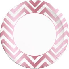 Classic Rose Gold Chevron Pplates Large 23cm 8ct