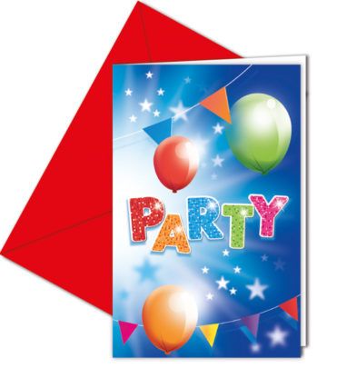 FABULOUS PARTY INVITATIONS & ENVELOPES 6CT