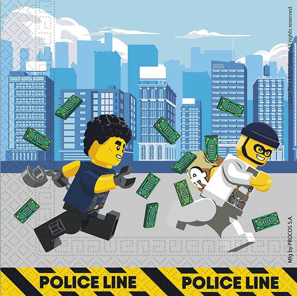 LEGO CITY 2PLY NAPKINS 33X33CM 20CT