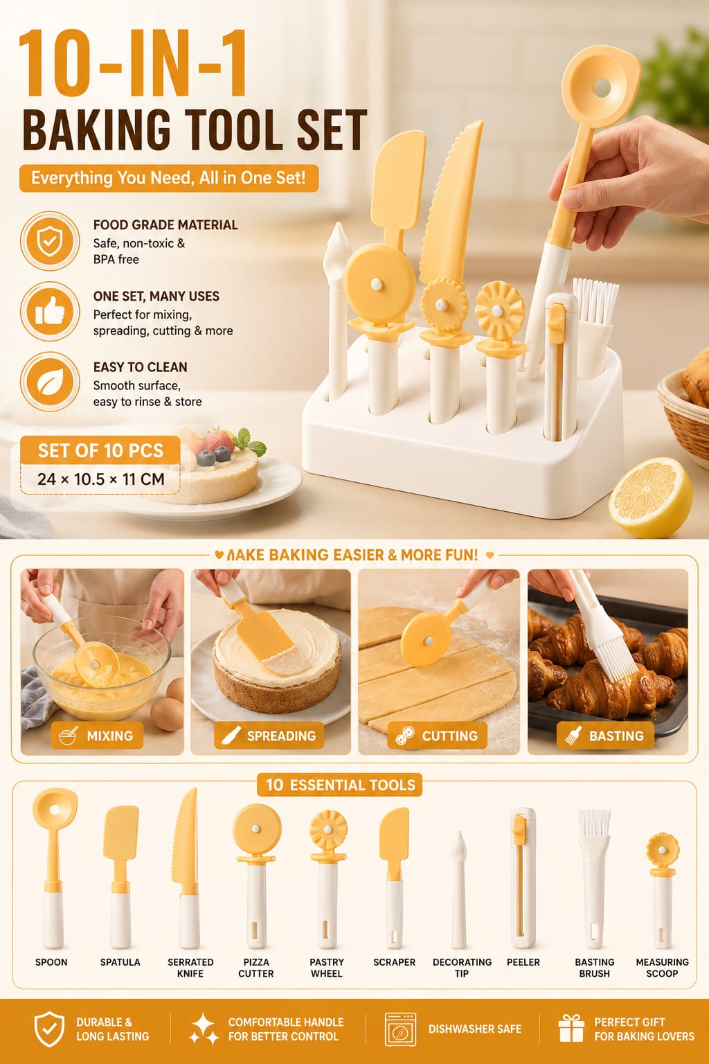 10 In 1 Baking Tool Set