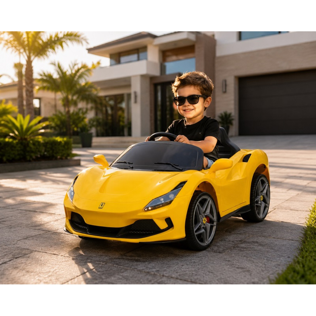 KKL F8 Electric Kids Ride-On Sports Car 12V with Remote Control & Music Player