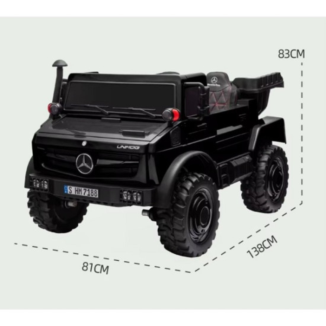Licensed Mercedes-Benz Unimog Kids Ride On Car 12V 2 Seater