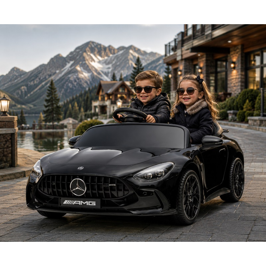 Licensed Mercedes GT63 Kids Ride On Car 12V Remote Control 2 Seater