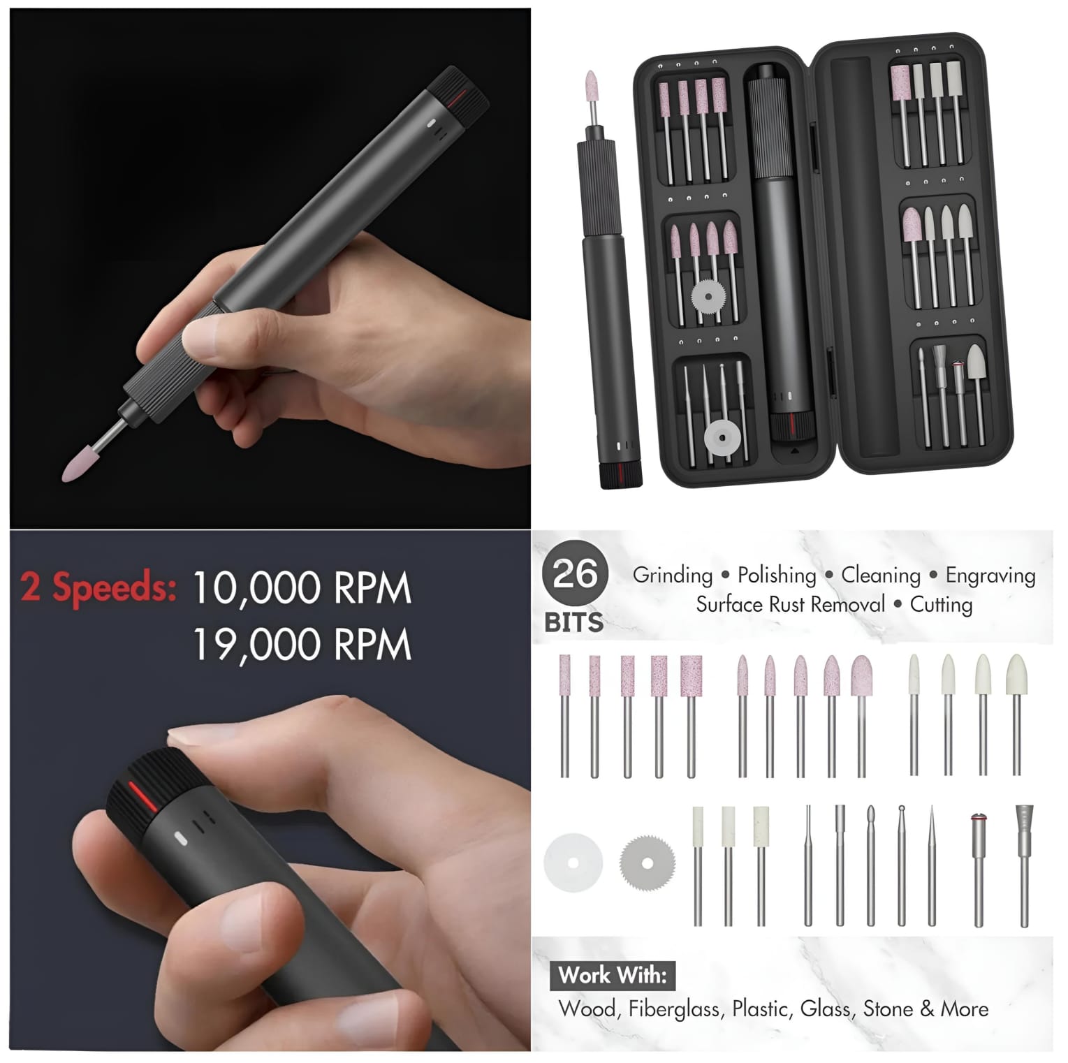 Rechargeable Grinding Pen Kit