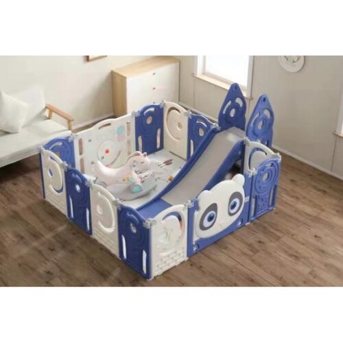 Baby Foldable Playpen Safety Play Yard Activity Wall With Slide