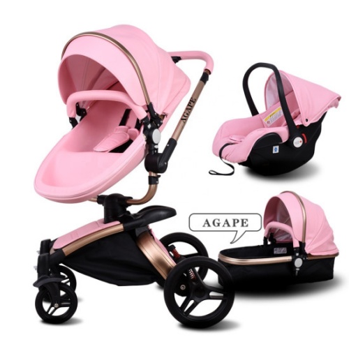 Agape Luxury 3 In 1 Baby Stroller Eggshell 360 Travel System