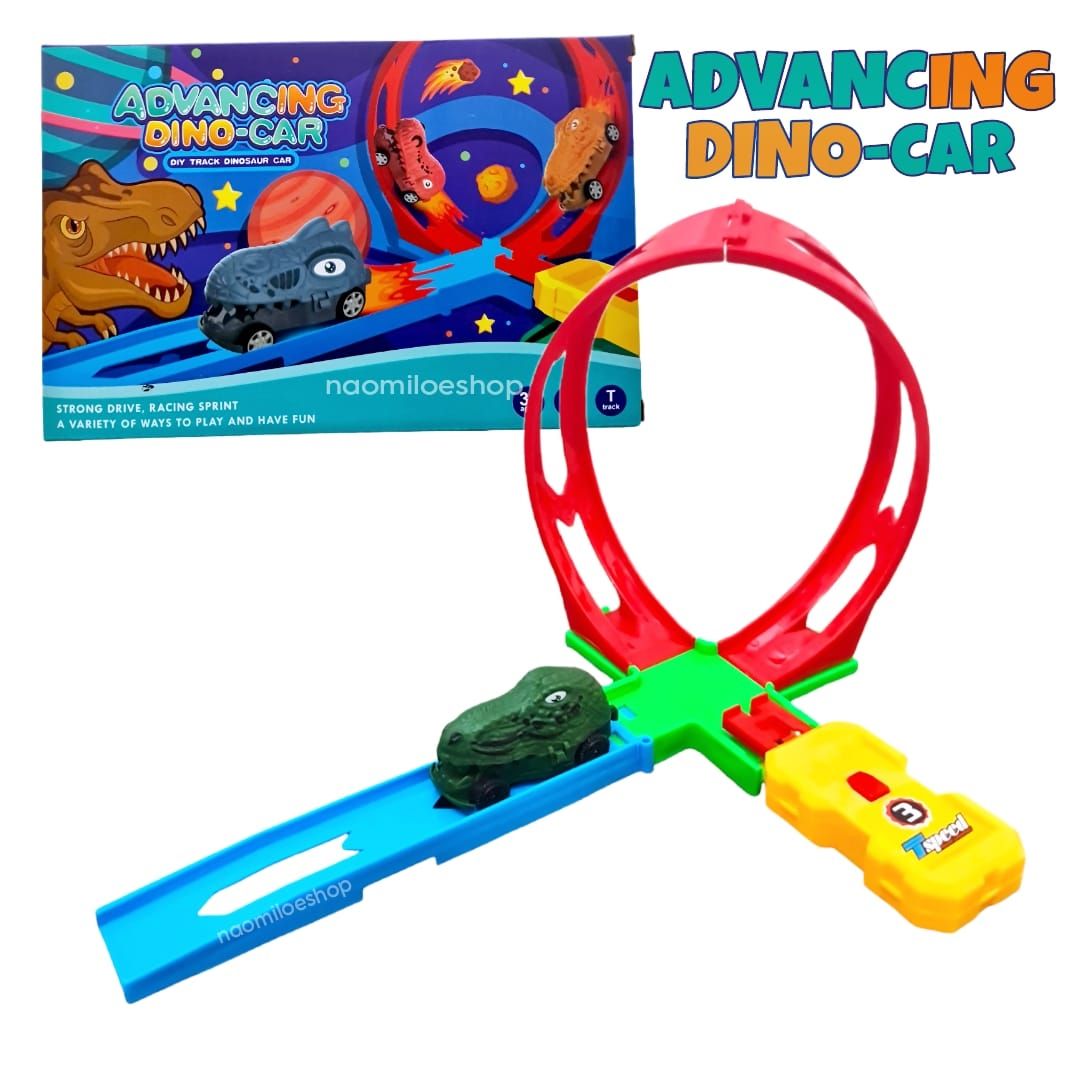Advancing Dino Car Track Set