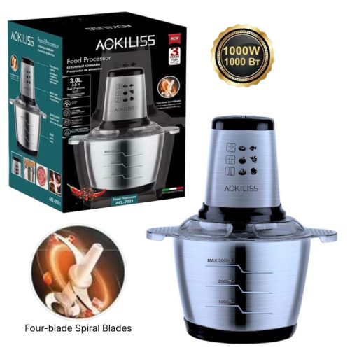 Ackiliss 3L Electric Meat Grinder Stainless Steel