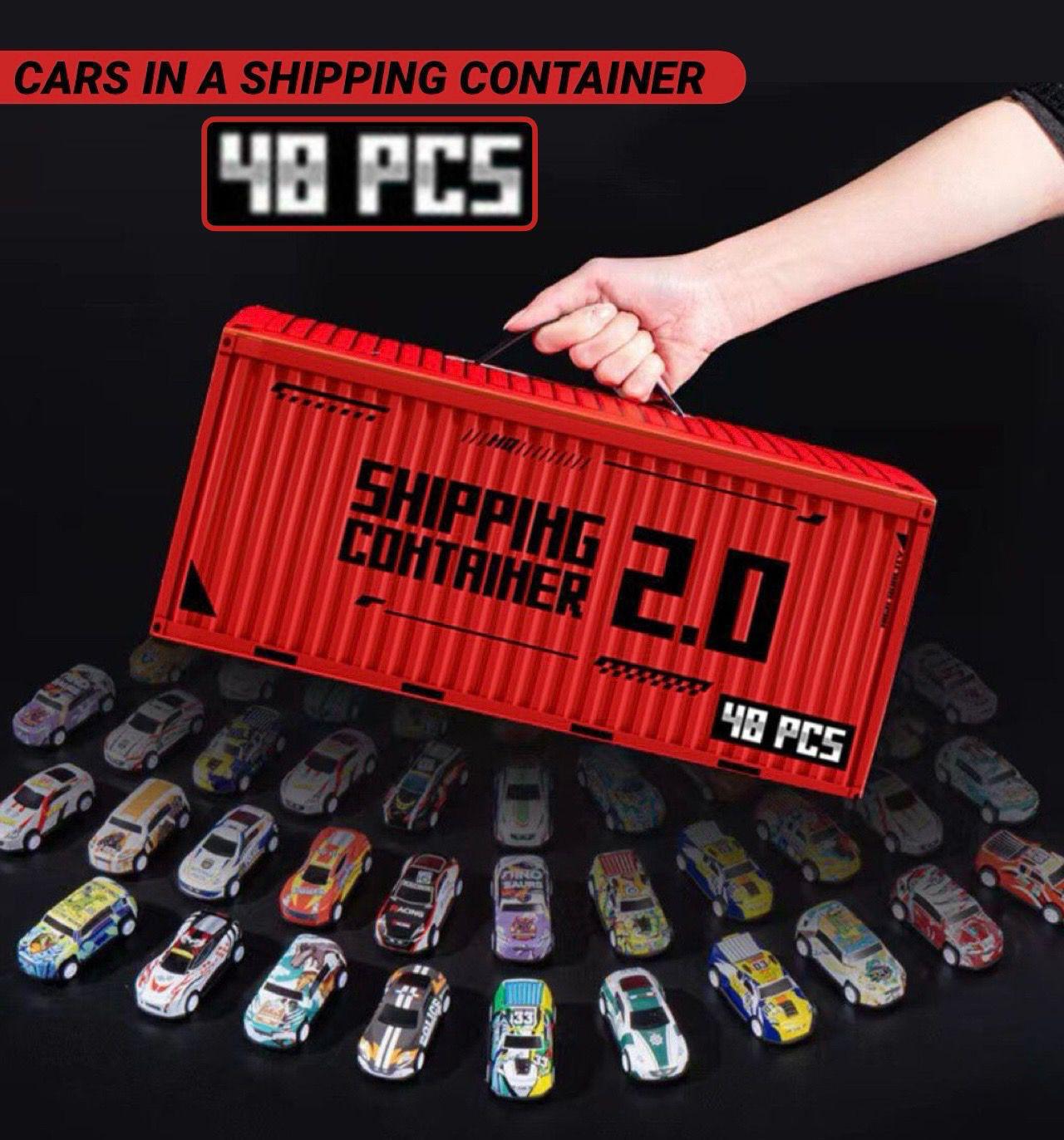 Alloy Car Model Cars In A Shipping Container 48 Cars