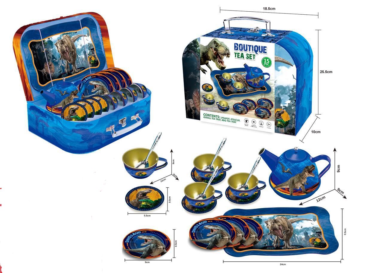 Dinosaur Tin Tea Set