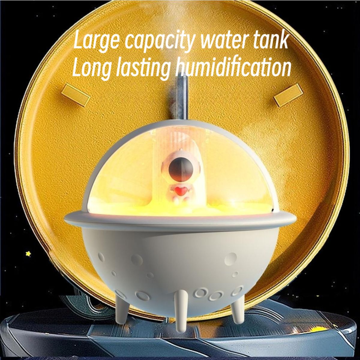 Humidifier Night Light Spaceship Design