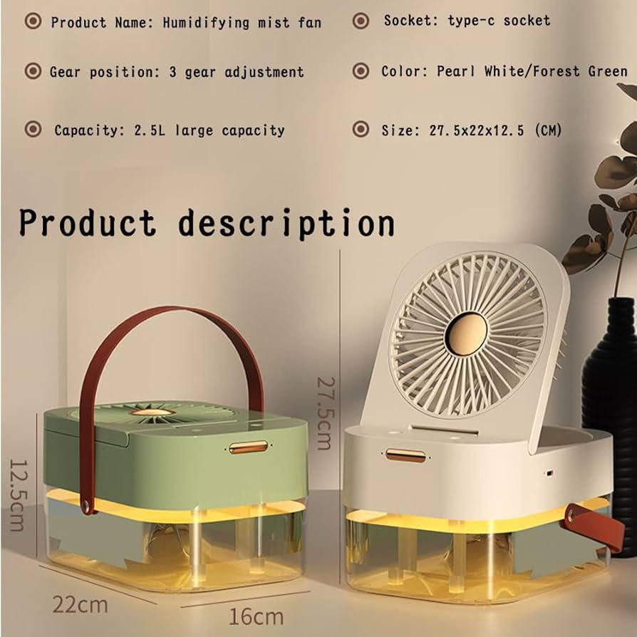 Humidifying Mist Fan Rechargeable
