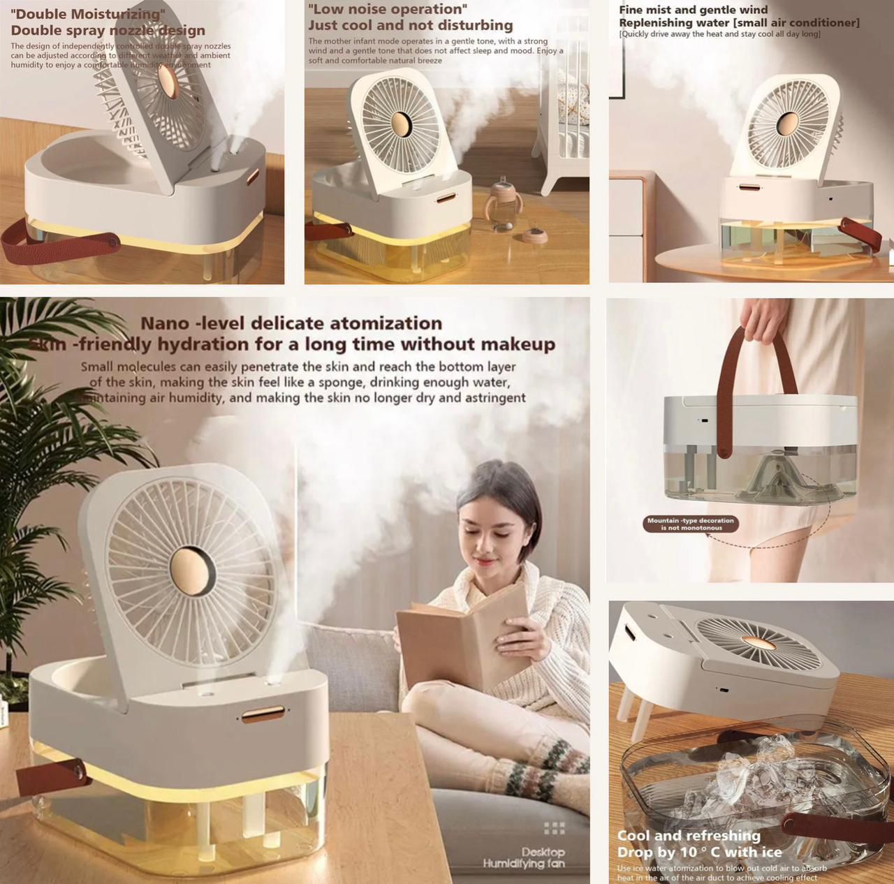 Humidifying Mist Fan Rechargeable