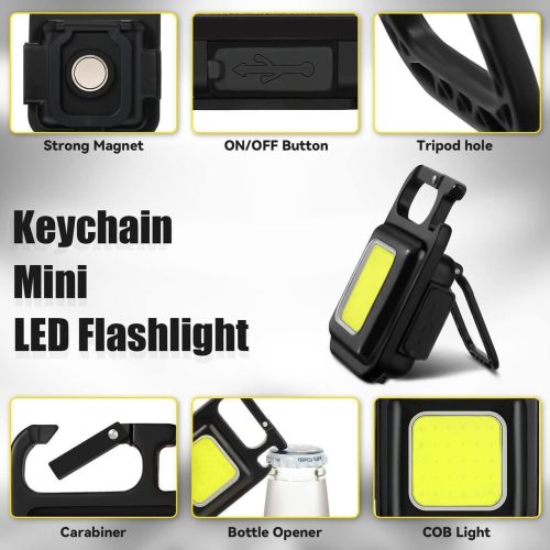 Keychain Mini Cob Led Flashlight