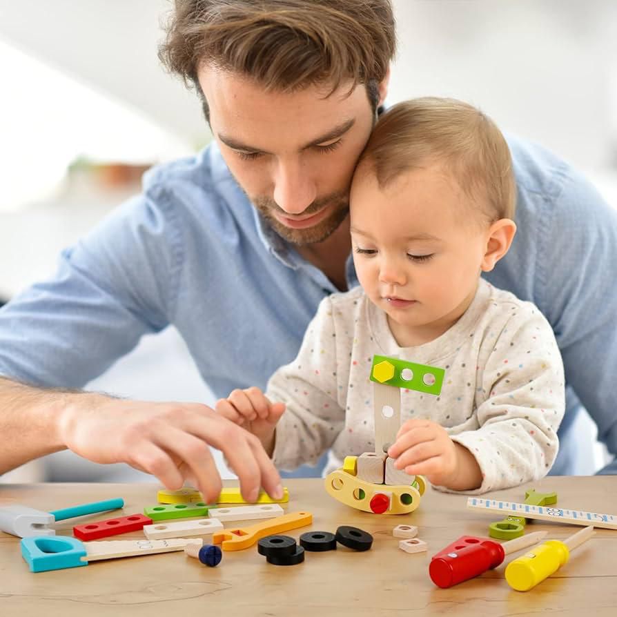 Kiddies Wooden Toolbox 34pc