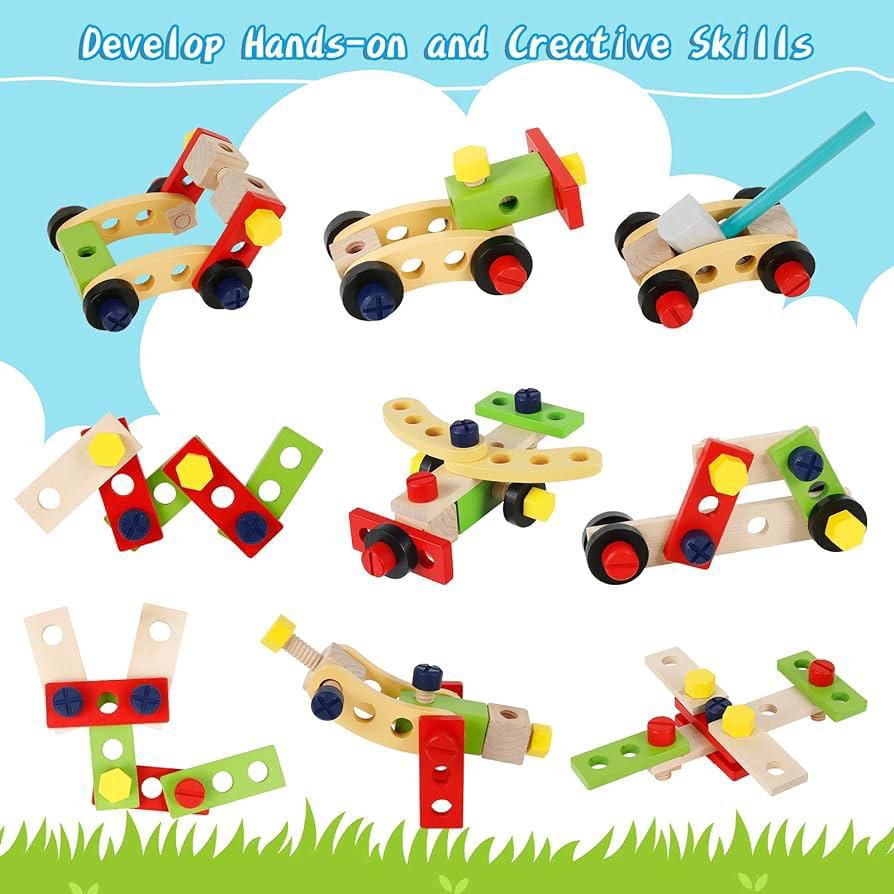 Kiddies Wooden Toolbox 34pc