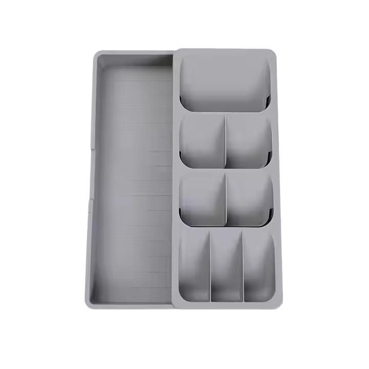 Kitchen Cutlery Expandable Plastic Organizer Drawer Tray