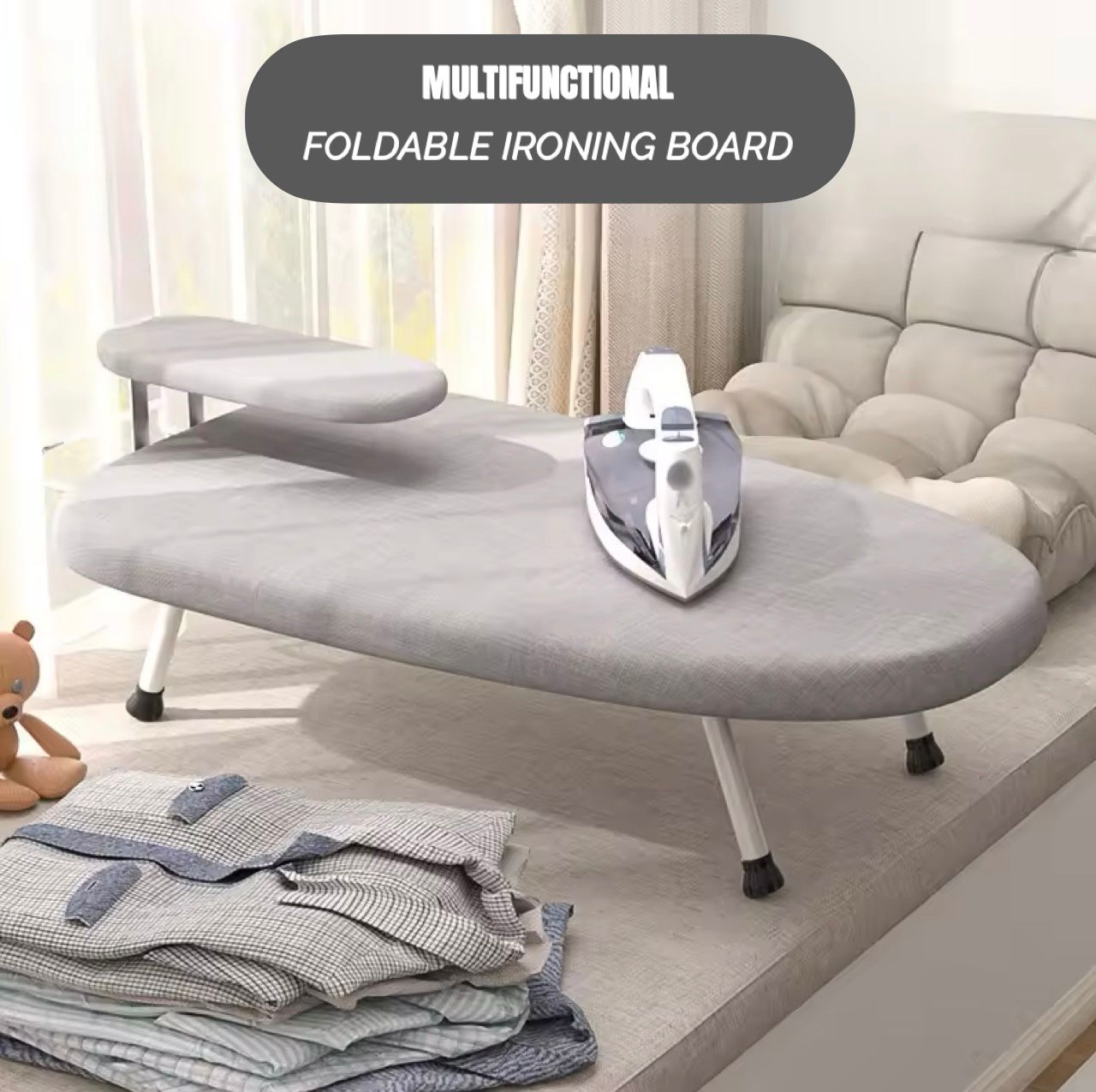 Multifunctional Foldable Ironing Board