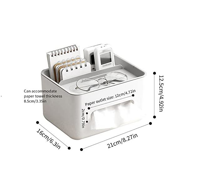 Multifunctional Tissue Box with Phone Holder