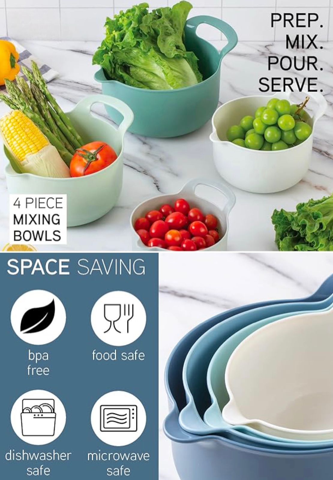 Nesting Mixing Bowl 4pcs Set