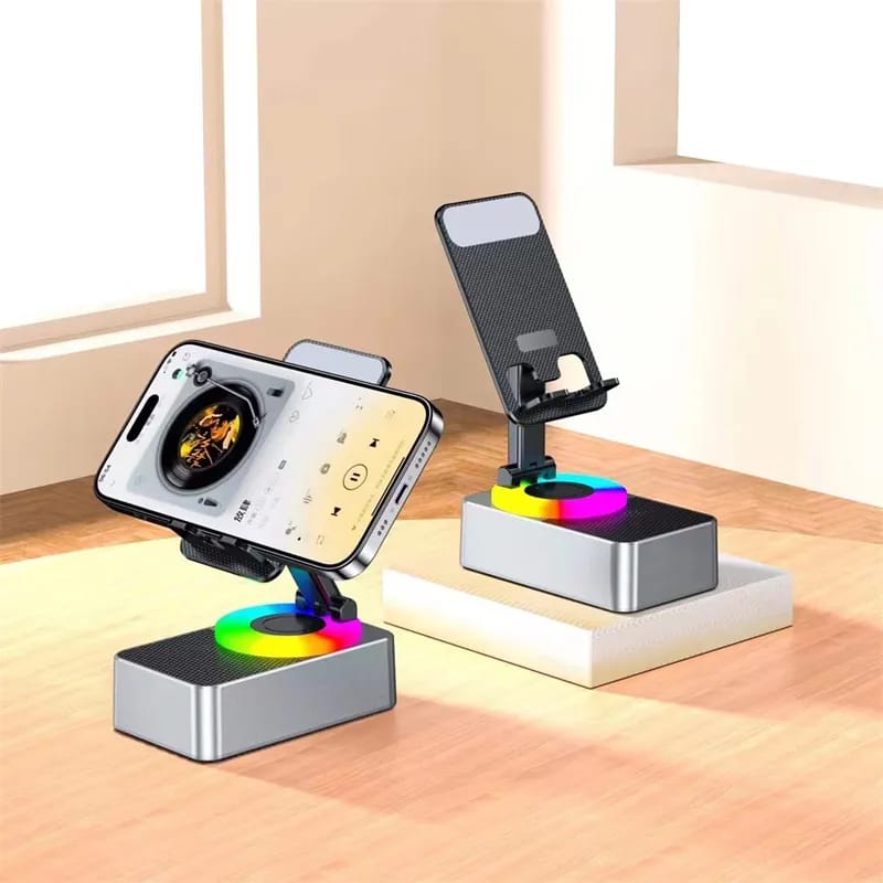 Phone Stand With Wireless Bluetooth Speaker