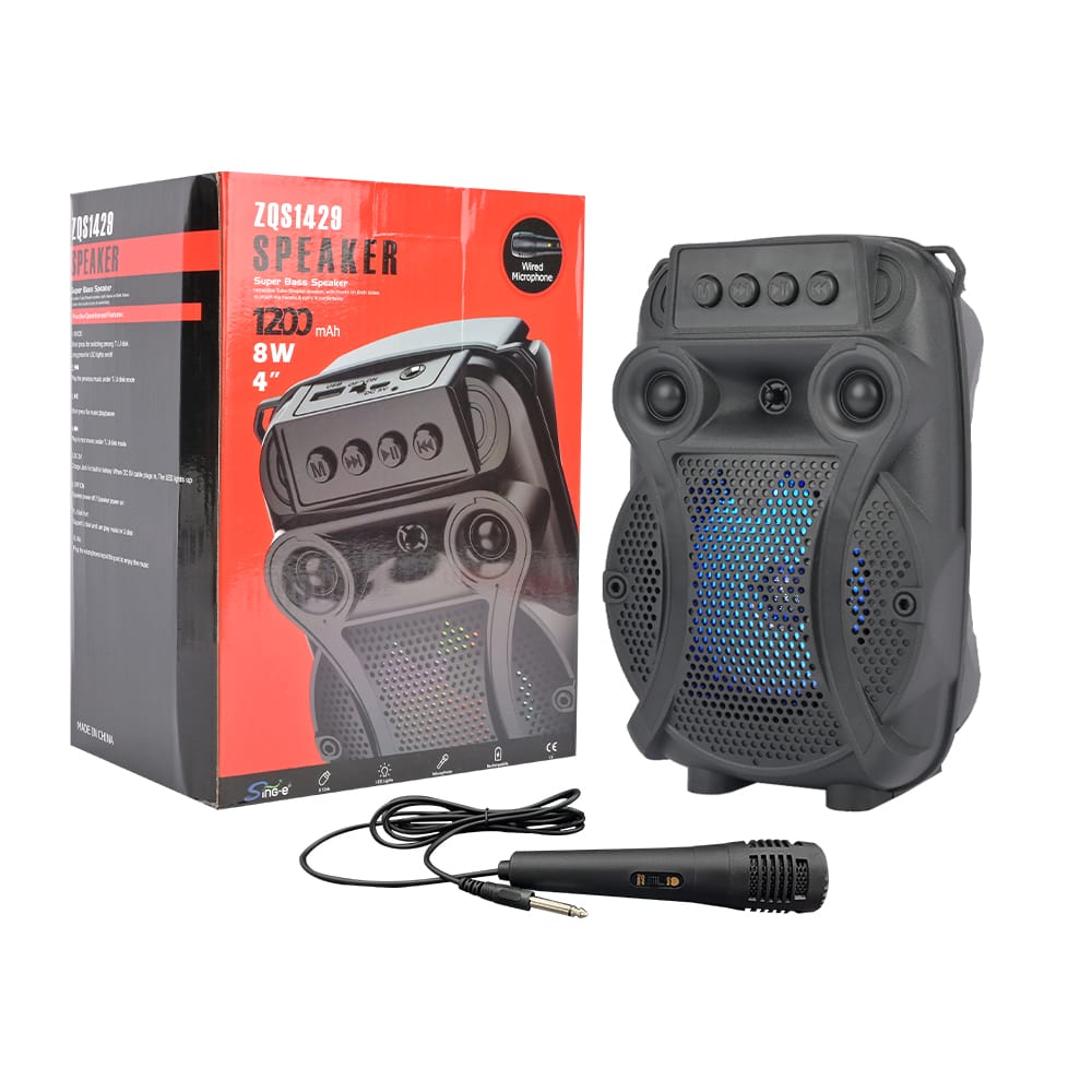 Portable Wireless Speaker With A Wired Microphone