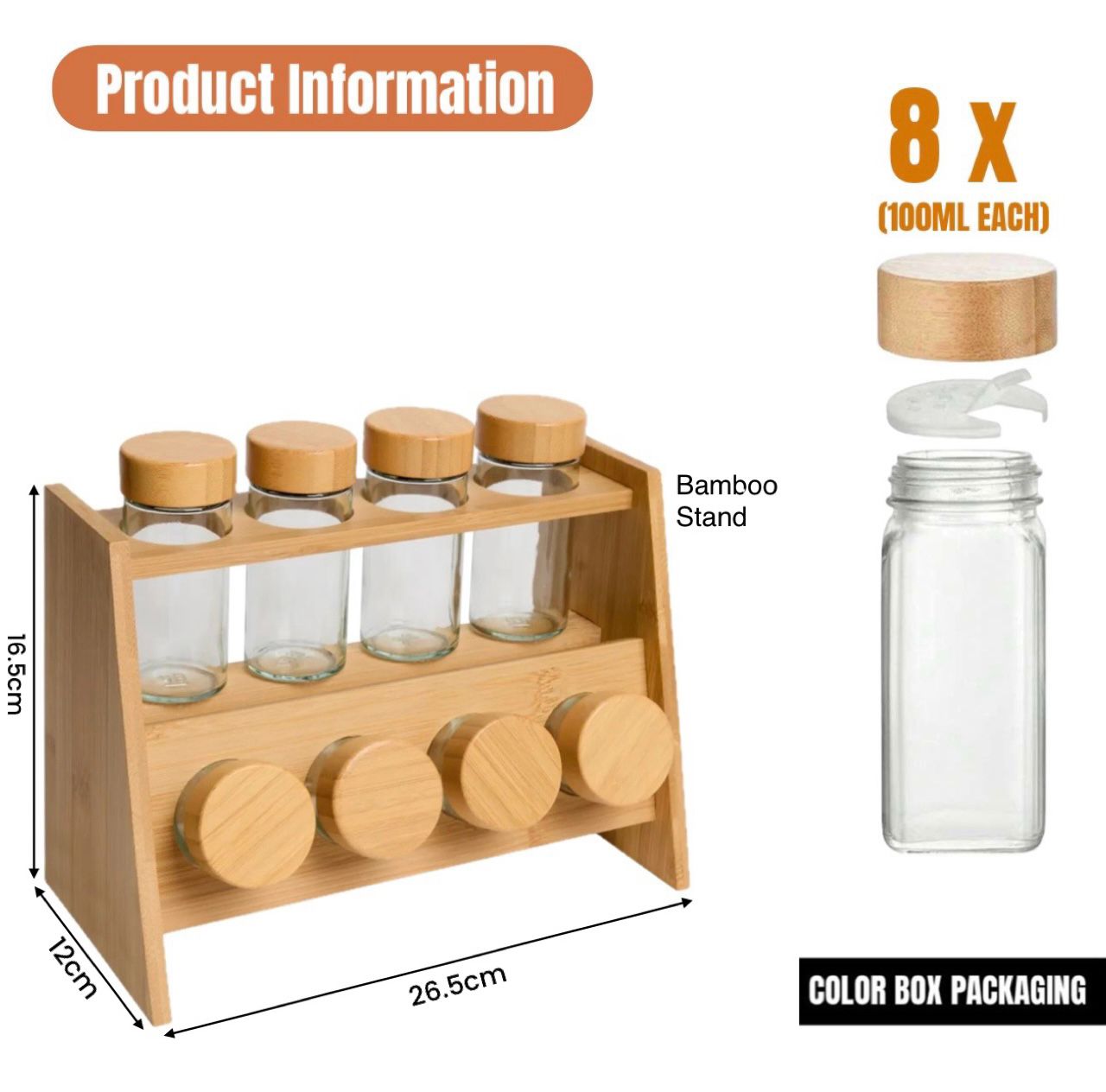Spice Shaker Set With Stand