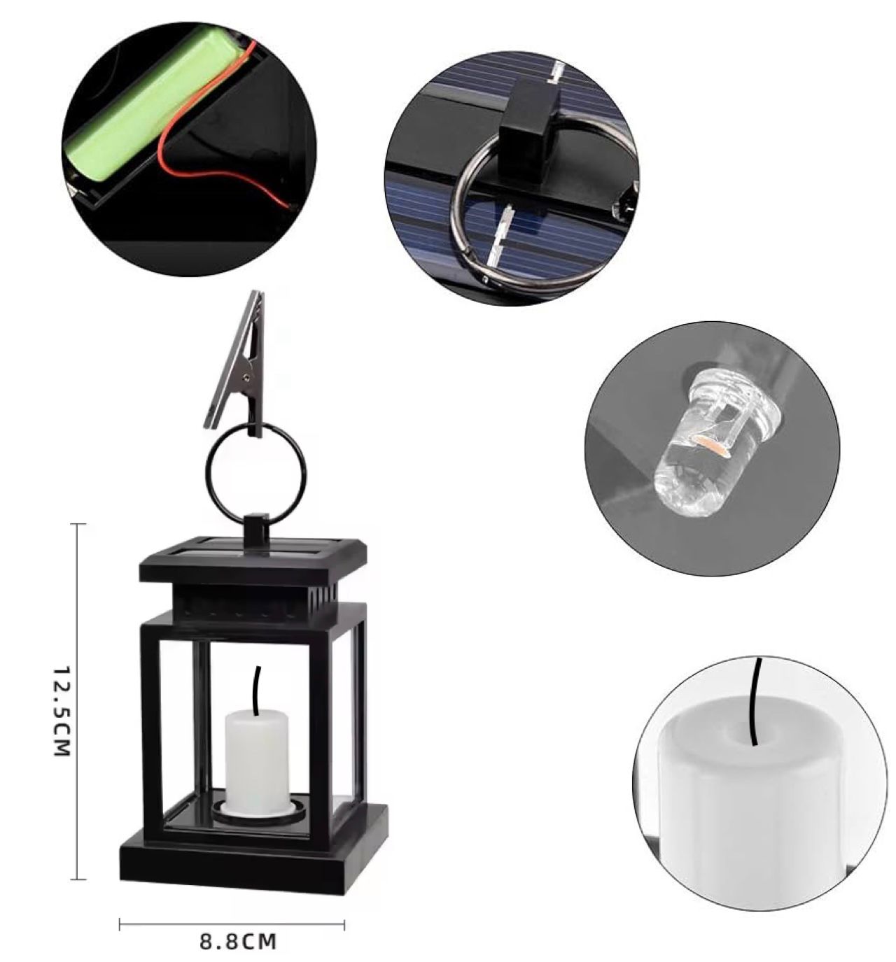 Solar Candle Lantern 2pcs Set