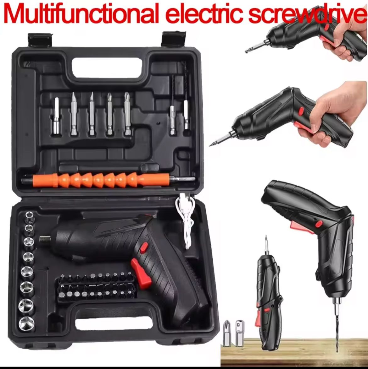 47 Pcs Electric Screwdriver Set Rechargeable