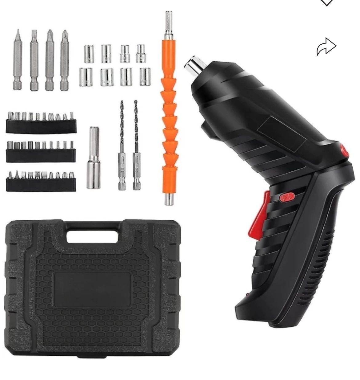 47 Pcs Electric Screwdriver Set Rechargeable