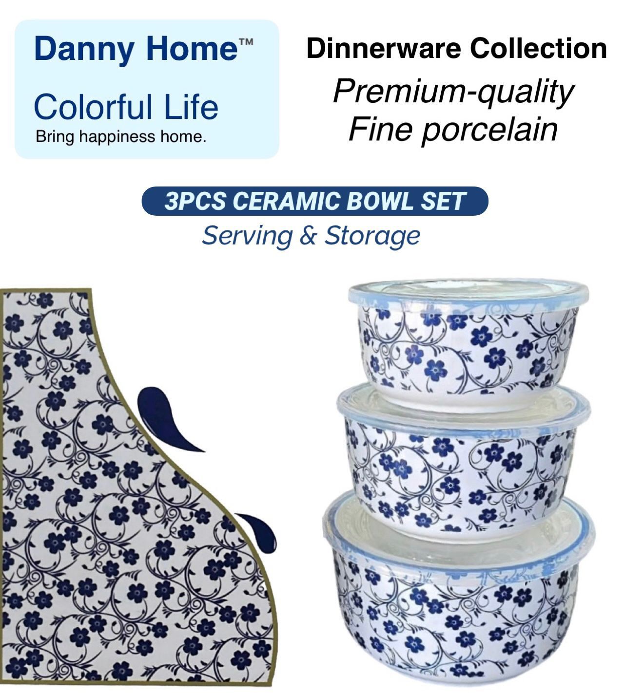 Ceramic Bowl Set 3pcs