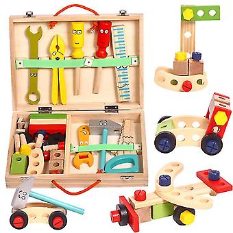 Children's Educational Wooden Toolbox Toy Set