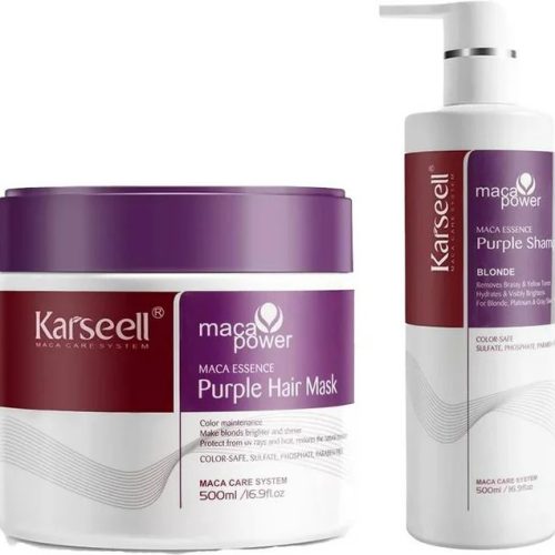Karseell Purple Maca Hair Mask And Purple Shampoo (500ml)