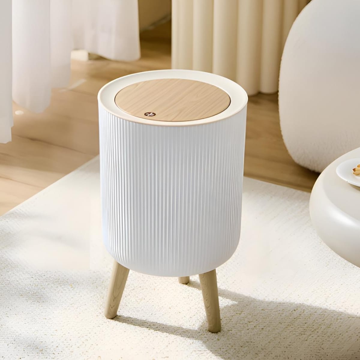 Modern Round Trash Bin