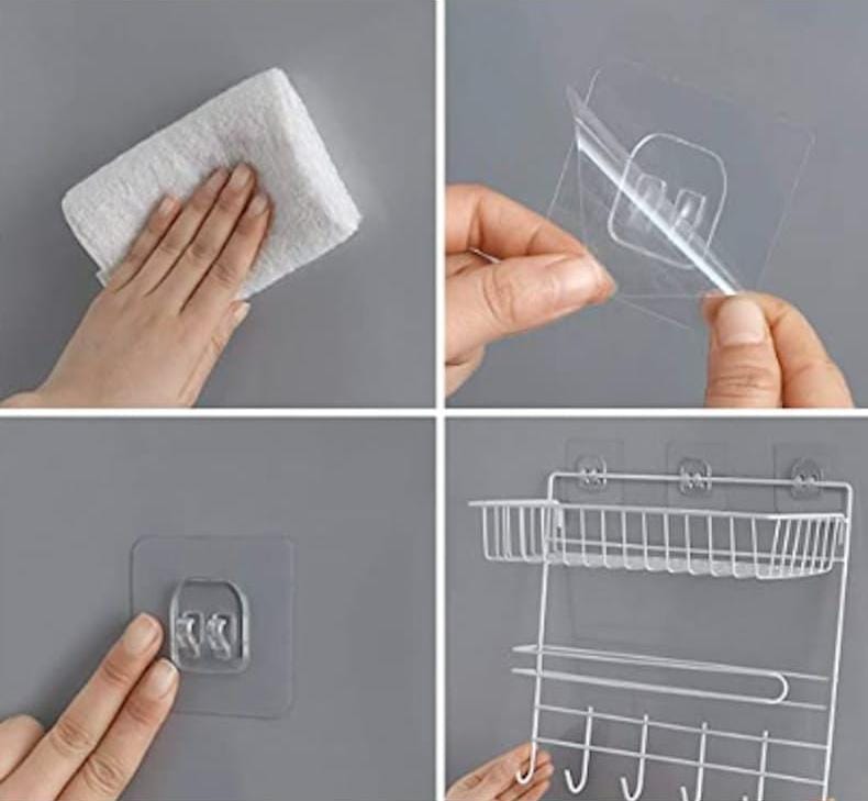 Multi Purpose Wall Mountable Storage Rack With Hooks