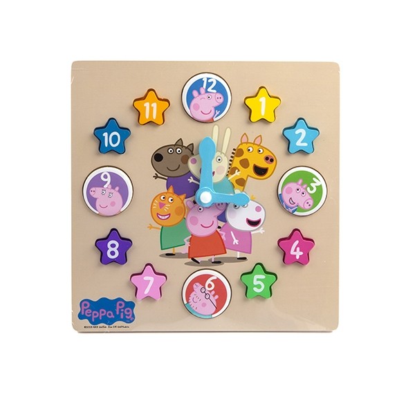 Peppa Pig Wooden Learning Clock