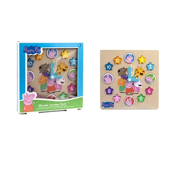 Peppa Pig Wooden Learning Clock