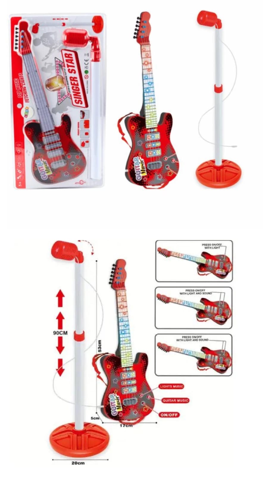 Singer Star Guitar Microphone Set for Kids